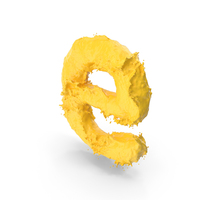 Yellow Splash Small Letter E PNG & PSD Images