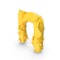 Yellow Splash Small Letter N PNG & PSD Images