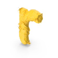 Yellow Splash Small Letter R PNG & PSD Images