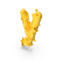 Yellow Splash Small Letter Y PNG & PSD Images