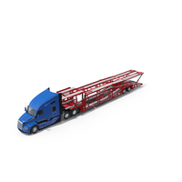 Kenworth Truck with Sun Valley Car Carrier PNG & PSD Images