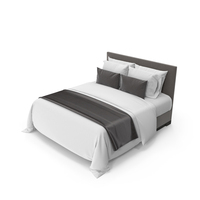 Simple Bed For Hotel Guest Room PNG & PSD Images