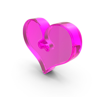 Pink Heart In Heart Symbol PNG & PSD Images