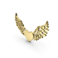 Heart Wings Gold PNG & PSD Images