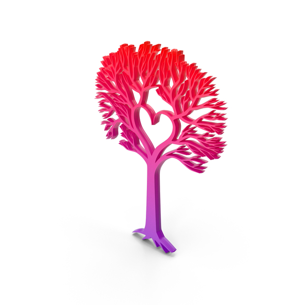 Heart Tree No Leafe Logo Color PNG & PSD Images