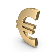 Gold Euro Sign PNG & PSD Images