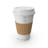 White Paper Coffee Cup With Holder PNG & PSD Images