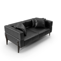 Ago Double Sofa Black PNG & PSD Images