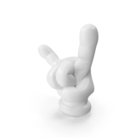 White Cartoon Hand Celebration Symbol PNG & PSD Images