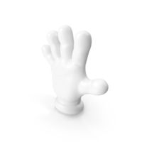 White Cartoon Hand Showing Five Fingers PNG & PSD Images