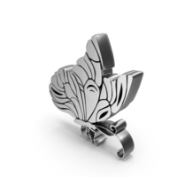 Silver Butterfly Symbol PNG & PSD Images