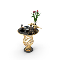 Coffee Table Gold Luxury PNG & PSD Images