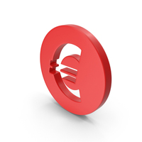 Red Euro Sign PNG & PSD Images