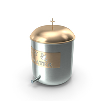 Holy Water Tank with Decorative Plaque PNG & PSD Images