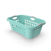 Plastic Laundry Basket Large Blue PNG & PSD Images