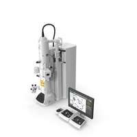 Transmission Electron Microscope With Monitor PNG & PSD Images