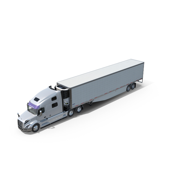 Volvo VNL 860 Truck with Vanguard Reefer Trailer PNG & PSD Images