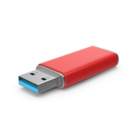 USB Flash Drive Red PNG & PSD Images