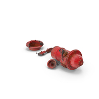 Damaged Red Fire Hydrant PNG & PSD Images