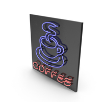 Neon Coffee Sign PNG & PSD Images