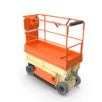Scissor Lift Lowered Clean PNG & PSD Images