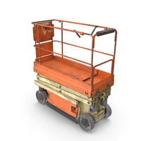 Dirty Lowered Scissor Lift PNG & PSD Images