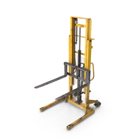 Forklift Straddle Lowered Dirty PNG & PSD Images