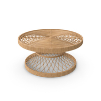 Coffee Table Rattan Natural PNG & PSD Images