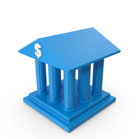 Blue Bank Symbol PNG & PSD Images