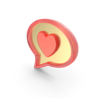 Speech Bubble Chat Heart Message Glass PNG & PSD Images