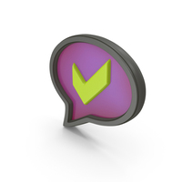 Speech Bubble Chat Correct Tick Color PNG & PSD Images