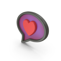 Speech Bubble Chat Heart Message Color PNG & PSD Images