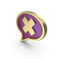 Gold Cross Speech Bubble PNG & PSD Images