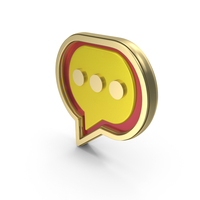 Speech Bubble Chat Message Gold PNG & PSD Images