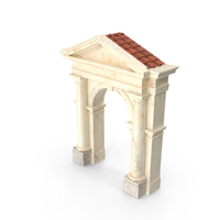 Classic Tuscan Entrance with Pediment PNG & PSD Images