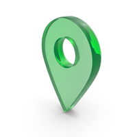 Green Glass Google Location Marker Symbol PNG & PSD Images