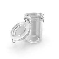 Open Large Empty Round Glass Jar PNG & PSD Images