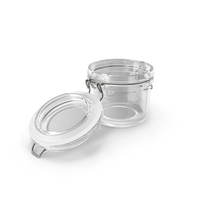 Empty Open Small Round Glass Jar PNG & PSD Images