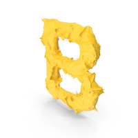 Yellow Splash Capital Letter B PNG & PSD Images