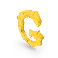 Yellow Splash Capital Letter G PNG & PSD Images