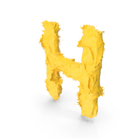 Yellow Splash Capital Letter H PNG & PSD Images