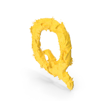 Yellow Splash Capital Letter Q PNG & PSD Images