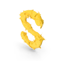 Yellow Splash Capital Letter S PNG & PSD Images