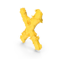 Yellow Splash Capital Letter X PNG & PSD Images
