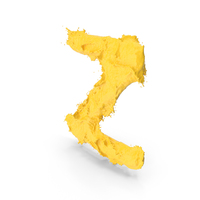 Yellow Splash Capital Letter Z PNG & PSD Images