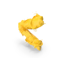 Yellow Splash Less Than Symbol PNG & PSD Images