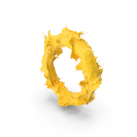 Yellow Splash Octagon Shape PNG & PSD Images