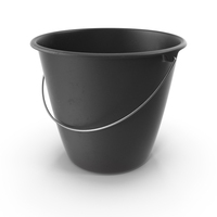 Plastic Bucket Black PNG & PSD Images