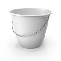 White Plastic Bucket PNG & PSD Images