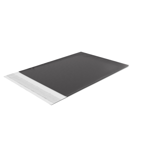 Poly Mailer Plastic Bag Black Empty PNG & PSD Images